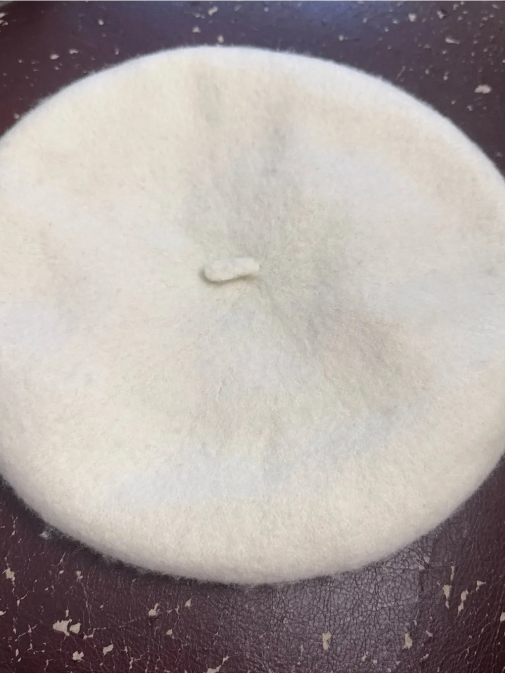 New Anthropologie Varsity Stripe White Wool Beret